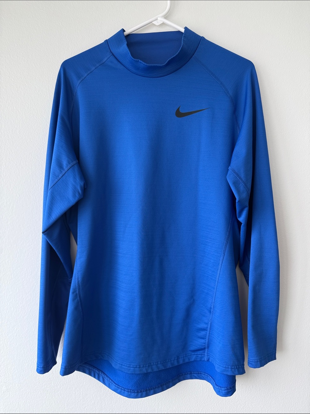 Nike Long Sleeve Performance Top - Blue with Black Swoosh